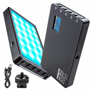 LED RGB 小型 LEDビデオライト 薄型 カメラ照明 撮影用 物撮り ライト Weeylite USB充電式 卓上照明 ポケットライト 3000mAh 2500K~8500K