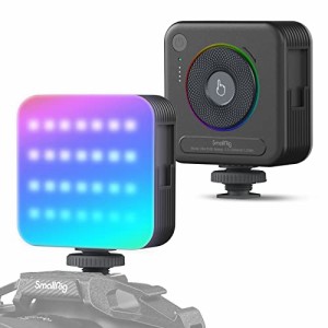 SmallRig RGB撮影ライト Vibe P108 LEDビデオライト 2700K-6500K 色調整 明暗無段階調整 359色RGBモード 2000mAh コールドシュー対応 iph