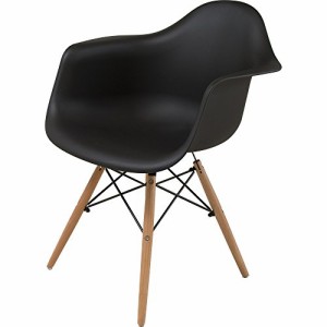 椅子 イームズチェア 肘付き デザイナーズ リプロダクト ブラック PP-620