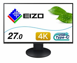 EIZO FlexScan 27.0インチ ディスプレイモニター (4K UHD/IPSパネル/ノングレア/ブラック/USB Type-C搭載/&無輝点) EV2785-BK