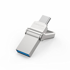 TOPESEL USBメモリ128GB Type-Cメモリー 2in1 Type-C + USB A(USB3.1 gen1) USBメモリー デュアル高速メモリ スマホメモリー OTG タイプC