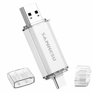 SANKESU USBメモリ Type-C 128GB 高速転送データ USB 3.0 フラッシュドライブ 2in1 OTG USB 3.0 + USB Cメモリスティック デュアル タイ