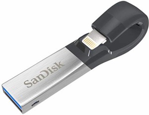 64GB SanDisk サンディスク iXpand Slim フラッシュドライブ Lightningコネクタ搭載 USB3.0対応 USBメモリー 海外リテール SDIX30N-064G-