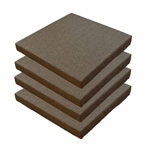 マルチ座布団 ≪4枚セット≫ 「ZABUマット」 正方形 約60×60cm 厚み5cm 極厚 ブラウン 4枚 日本製 大判 座布団 さぶとん スクエアクッシ