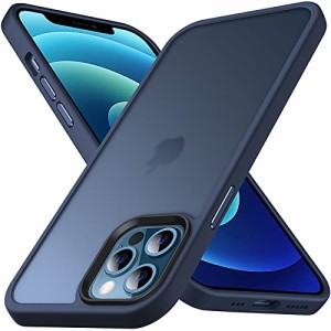 Anqrp iPhone12用 ケース iPhone12Pro ケース 半透明 耐衝撃 滑り止め 米軍MIL規格 指紋防止 マット感ケース ストラップホール付き ワイ