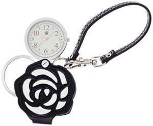 [フィールドワーク] 懐中時計 アナログ バラ バッグチャーム 時計 ルーペ 付き LW035-3 レディース