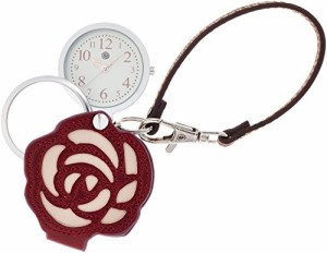 [フィールドワーク] 懐中時計 アナログ バラ バッグチャーム 時計 ルーペ 付き LW035-2 レディース