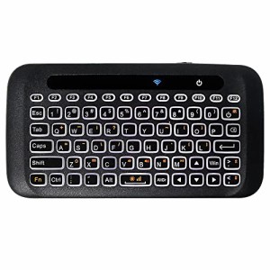 H20ミニキーボード 2.4GHz ワイヤレスキーボード タッチパッド付き 超小型 手のひらサイズ バックライト付き USB充電式 静音 無線 Laptop