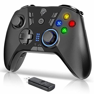 EasySMX PC無線ゲームパッド コントローラー PC/Switch/Steam deck/PS3/TV box/Android対応 2.4GHzワイヤレス 低遅延 HD振動 プログラム