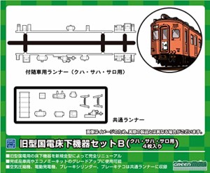 グリーンマックス Nゲージ 旧型国電床下機器セットB (クハ・サハ・サロ・4枚入り) 8597 鉄道模型用品