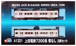 マイクロエース Nゲージ 上田電鉄7200系 帯なし 2両セット A1321 鉄道模型 電車