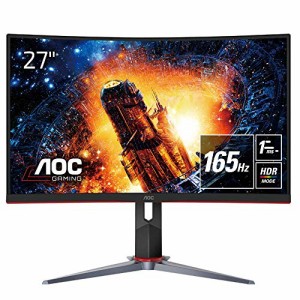 AOC ゲーミング液晶モニター C27G2X/11 (27インチ/フルHD/VA/曲面/HDMI/DisplayPort/165Hz/応答速度1ms/HDRエフェクトモード/FreeSync Pr