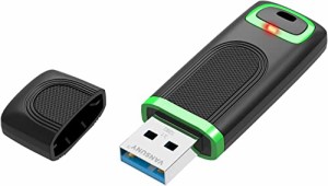 Vansuny USBメモリ 128GB USB 3.1 読取り最大350MB/s 超高速データ転送 大容量 フラッシュドライブ フラッシュメモリ キャップ式 （緑）