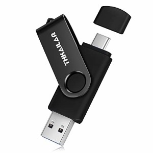 THKAILAR USBメモリ タイプC 128GB (USB 3.1gen1 + USB3.0) 2in1 USB C メモリースティック OTG フラッシュドライブ 高速データ転送 バッ