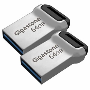 Gigastone Z90 64GB USBメモリ 2個セット USB 3.2 Gen1 メモリスティック 小型 メタリック フラッシュドライブ