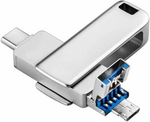 【64GB】USBメモリ GBタイプC 3IN1 Type-C/USB-A/micro usbフラッシュドライブUSB3.0 が完全にされています 高速回転メモリスティック、