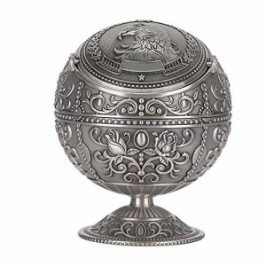 卓上灰皿 レトロ灰皿 アンティーク灰皿 蓋つき灰皿 グローブの形 エンボスパターン ヨーロピアン 溢れ 装飾