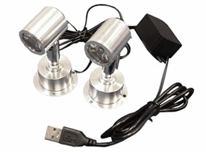 エス.トレーディング USB給電式 LED小型スポットライト miniスポ2灯 電球色 ホビーツール