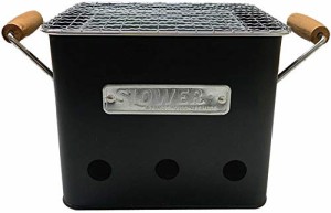 スロウワー(SLOWER) バーベキュー コンロ 卓上 焚き火台 コンパクト タイプ BLACK (S) 1人 ~ 2人用 BBQ STOVE Alta ポータブル グリル SL