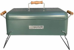 SLOWER バーベキュー コンロ 卓上 2~4人用 大 蓋付き BBQ STOVE Alta(XB) OLIVE グリーン - SLW261