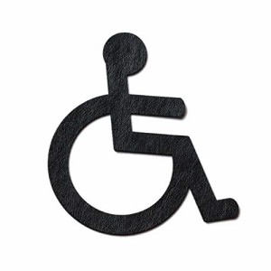 かたちラボ トイレサインプレート トイレマーク D シール 車椅子マーク toilet sign シール式 日本製