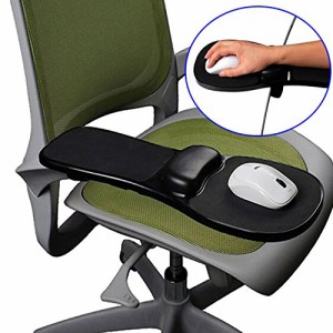 Felimoa コンピュータ肘掛け デスクと椅子両方に取り付け可能 アームレスト リストレスト マウスパッド 疲れにくい 疲労軽減 手首保護 簡