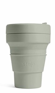 ストージョ(stojo) 折りたたみ タンブラー POCKET CUP 355ml セージ ふた付き