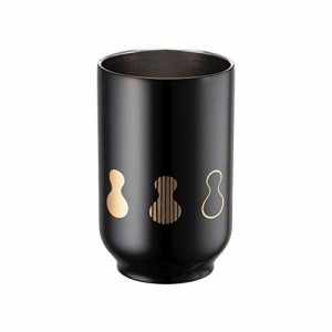 THERMO MUG ステンレス製湯飲み/ティータンブラー 250ml 黒漆 蒔絵ひょうたん 【URUSHI MAKIE TEA TUMBLER】 TT19-URM