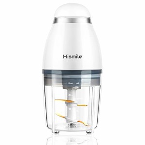 Hismile コンパクトフードプロセッサー 氷も砕ける ガラスカップと樹脂カップ二個付き チタンコートカッター PSE認証 国内品質