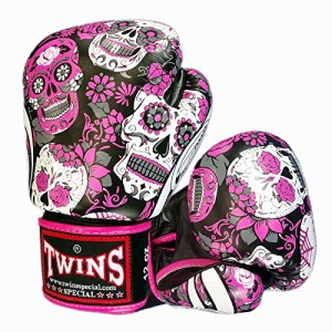 Twins ボクシンググローブ 本革製 シュガースカル Pink/Black