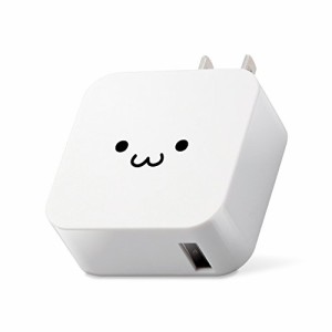 エレコム 充電器 ACアダプター 【iPhone & iPad & Android & IQOS & glo 対応】 折畳式プラグ USBポート×1 (2.4A出力) ホワイトフェイス