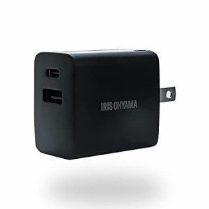 アイリスオーヤマ USB充電器 USB 2ポート(USB-A/USB-C) 15W ACアダプター コンセント 充電器 電源 折りたたみ式プラグ 携帯充電器 iPad i