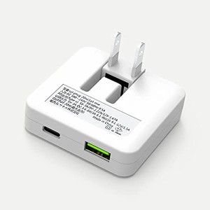 SUCCUL 極薄 20W 超小型 折り畳み USB タイプc 急速充電器 PD 充電器 Power Delivery 3.0 iPhone用(ホワイト)