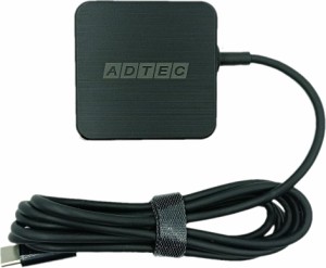 アドテック PD充電器 65W 【USB-C直結】【Power Delivery/GaN (窒化ガリウム) 】ブラックモデル APD-A065-w15C-BK