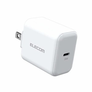 エレコム USB コンセント 充電器 30W (USB PD対応) USB-C×1 スイングプラグ ホワイト MPA-ACCP26WH