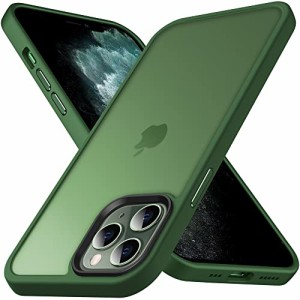 Anqrp iPhone11 Pro Max 用 ケース 半透明 耐衝撃 滑り止め 米軍MIL規格 指紋防止 マット感ケース ストラップホール付き ワイヤレス充電