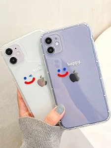 iPhoneケース スマイル にこちゃん シンプル クリア 透明 キャラクター 韓国 ソフトケース カバー 携帯ケース 携帯カバー スマホ かわい