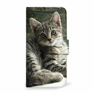 mitas iPhone8Plus ケース 手帳型 ネコ ねこ 猫 9 グレー (250) SC-0166-GY/iPhone8Plus