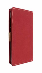 iPhone 12 iphone12Pro [左利き用][ミラー有り] 赤色 レッド ほぼ 全機種対応 手帳型 横型 ストラップ ホール カード マグネットスタンド