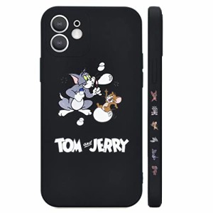 iPhone 13 mini 用 ケース トムとジェリー アイフォン13ミニ 用 シリコン スマホ ケース カバー ブラック