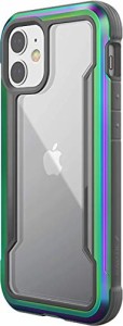 【RAPTIC】 iPhone12mini 対応 ケース 米軍 MIL 規格 取得 携帯ケース 耐衝撃 クリア アルミ × PC × TPU ハイブリッド 衝撃 吸収 透明 