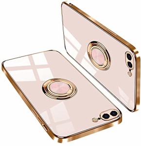 iPhone 7 plus ケース iPhone 8 plus ケース スマホケース リング付き tpu 薄型 軽量 滑り止め 防塵 レンズ 保護 （iPhone7plus ケース i