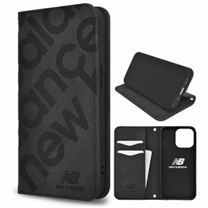 【 new balance 正規品 】 iPhone14 iPhone13 ケース 手帳型 カード収納 おしゃれ「スタンプロゴスエード」 ニューバランス ロゴ型押し 