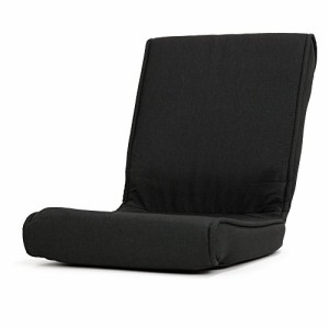 座椅子 コンパクト こたつ 椅子 フロアーチェア クローゼット 収納可能「秋月」 (折りたたみタイプ) (ブラック色)
