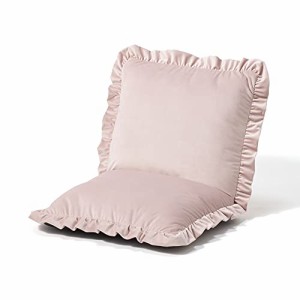 Francfranc フランフラン カラン フロアチェア S ピンク 座椅子 起毛生地 フリル コンパクト