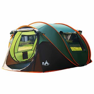 テント ポップアップテント 4-6人用 設営簡単 テント ワンタッチ 超軽量 防風 防水 通気性に優れ キャンプ アウトドア キャンプ アウトド