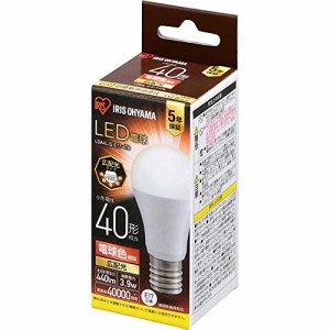 アイリスオーヤマ LED電球 口金直径17mm 広配光 40W形相当 電球色 密閉器具対応 LDA4L-G-E17-4T6