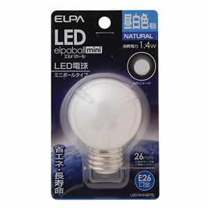 エルパ (ELPA) LED電球G50形 LED電球 照明 E26 1.4W 60lm 昼白色 LDG1N-G-G270