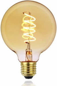 LEDエジソン電球 E26口金 電球色 2700K エジソンバルブ フィラメント LED電球 キャンドル色 全配光タイプ おしゃれ アンティーク風 間接