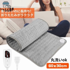 ホットカーペット ミニ 寒さ対策 ホットマット 洗える 足元 60×30cm 6段階温度調節 折りたたみ